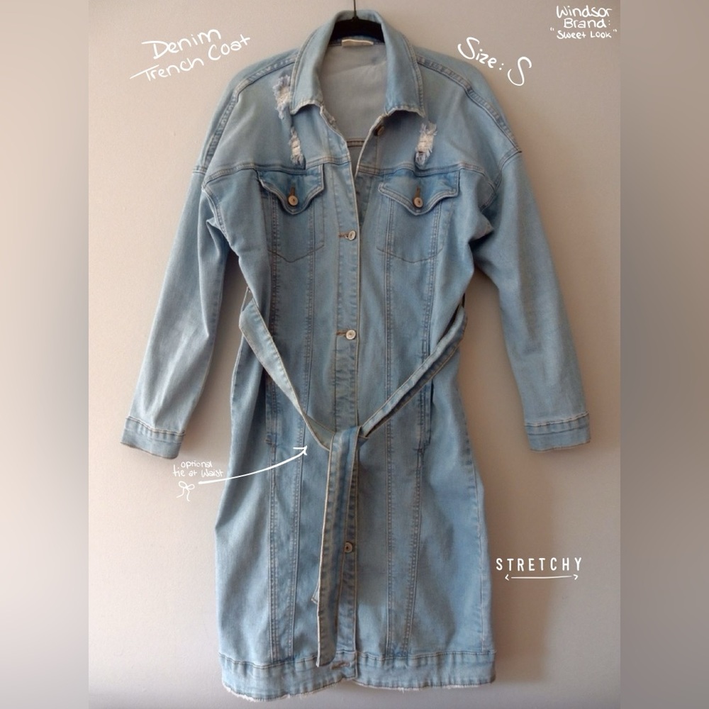 Jean Trench Coat w/ Belt